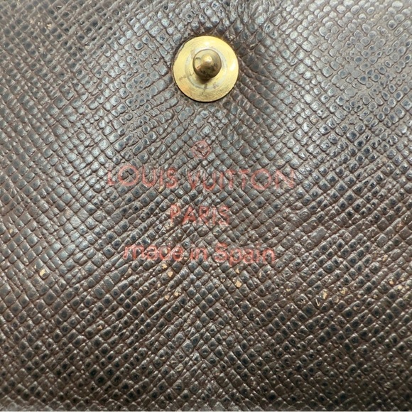 Louis Vuitton Portefeuille Sarah Damier Wallet Ebene Brown | Women’s | Used | - Picture 7 of 15